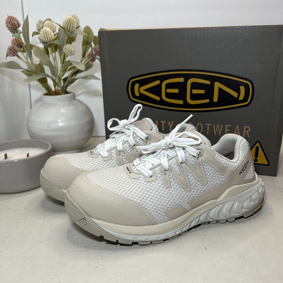 Keen Utility Dillon Carbon Toe Sneakers Work and Safety Silver Birch Women's 6 W - Picture 5 of 11